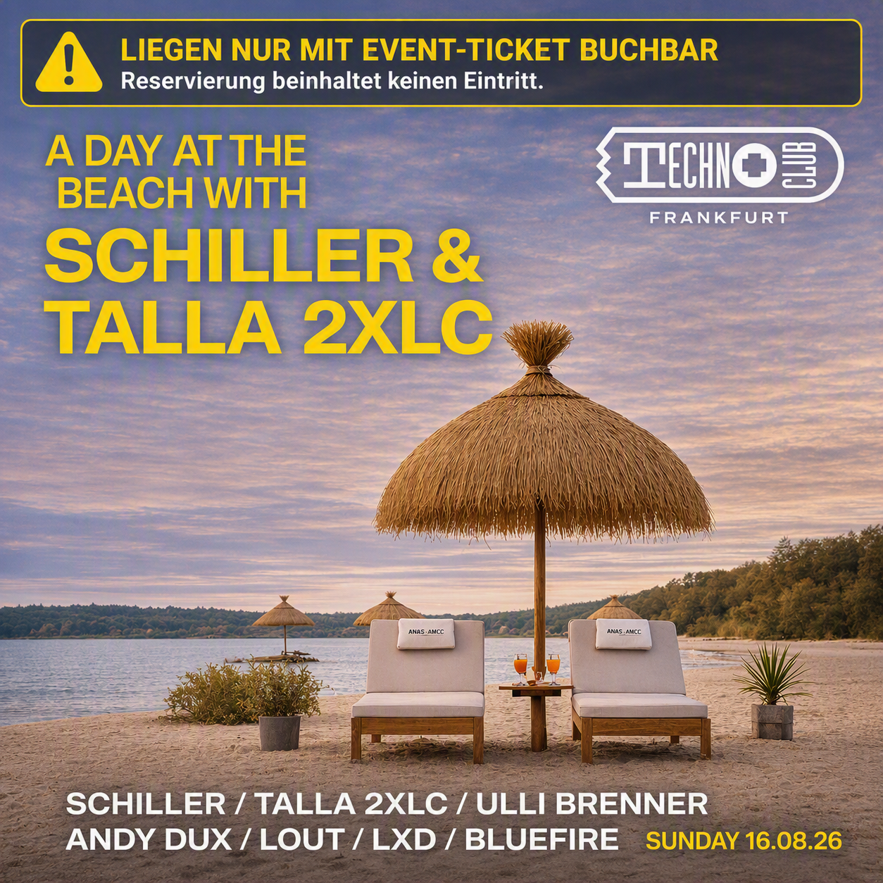 Double Bed - A day at the Beach Schiller Talla 2XLC